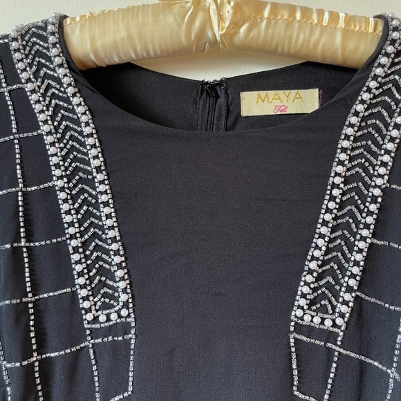 Embroidered Dropped Waist Dress - Picture 3 of 5